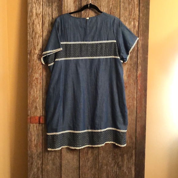 Denim dress with detail - Picture 2 of 2